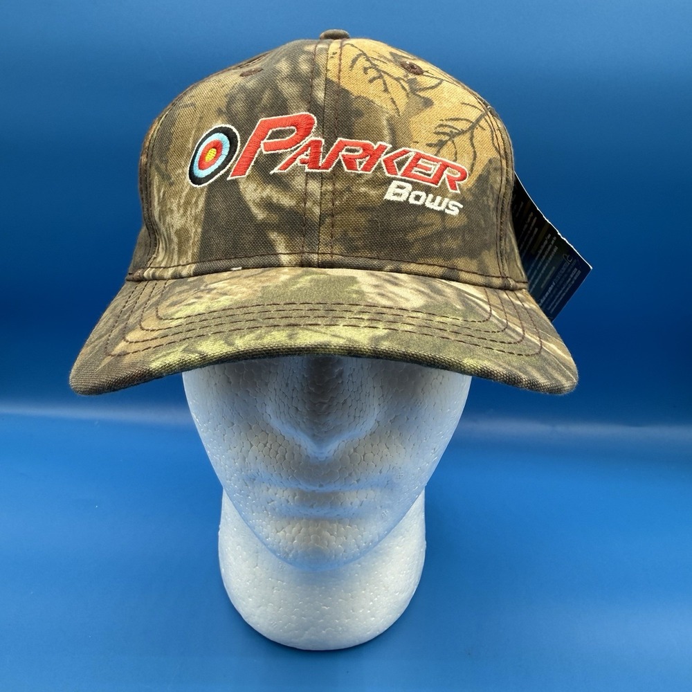 Parker Bows Hat Cap Strap Back Mens One Size Camo Embroidered Hunting Archery